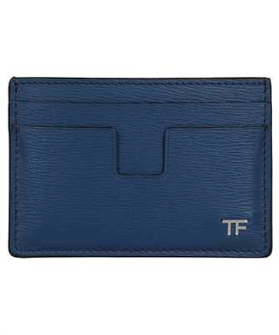 Tom Ford T Line Classic Card Holder In Blue