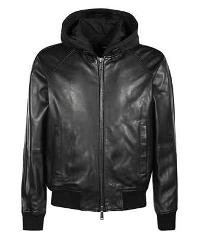 Dsquared2 Lamb Leather Jacket In Black