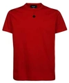Dsquared2 Leaf Print Cotton Jersey T-shirt In Red