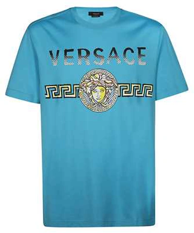 Versace Medusa Logo T-shirt In Blue