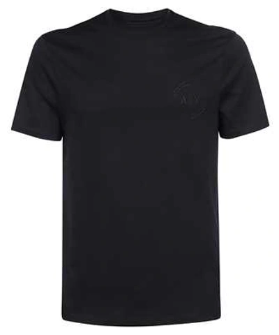 Armani Exchange Chest Logo-print T-shirt In Blue