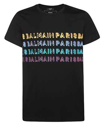 Balmain Printed Monogram T-shirt In Black