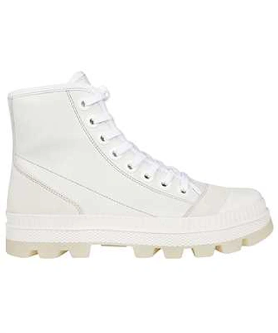 Jimmy Choo White Leather Hi Top Sneakers