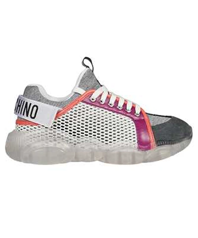 Moschino Teddy Logo-print Sneakers In Grey