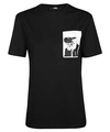 Karl Lagerfeld Printed Cotton Jersey T-shirt In Black
