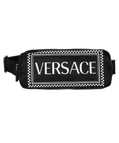 Versace 90s Vintage Logo Belt Bag In Black