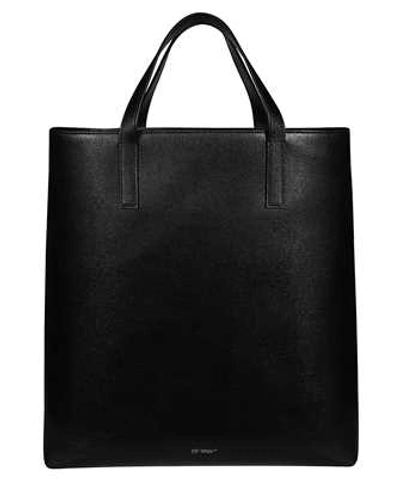 Off-white Diag Leather Tote Bag In Black