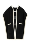 BURBERRY BURBERRY LOGO KNIT HOODED CAPE