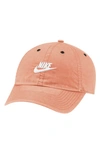 Nike Sportswear Heritage86 Logo Baseball Cap In Apricot Agate