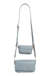 Mali + Lili 2-piece Vegan Leather Crossbody Bag In Sky