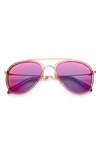 LILLY PULITZERR LILLY PULITZER 55MM AVIATOR SUNGLASSES,ELTT