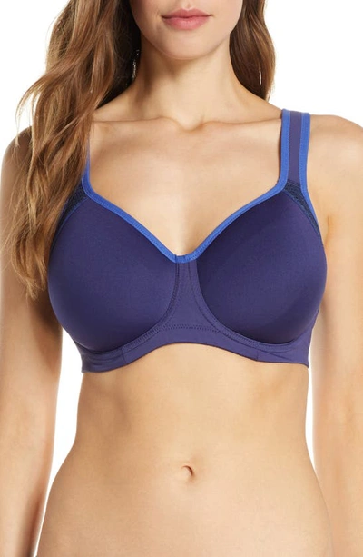 Wacoal Contour Underwire Sports Bra In Clny/dpult