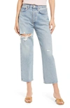AGOLDE '90S RIPPED CROP LOOSE FIT JEANS,A173B-1141