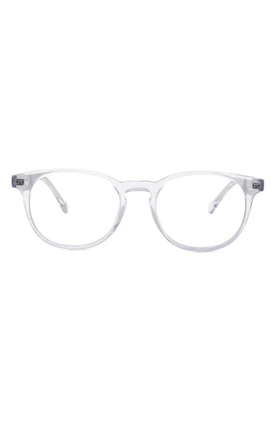 Felix Gray Roebling 49mm Round Blue Light Glasses In White