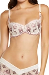 Chantelle Lingerie Champs Elysees Unlined Lace Demi Bra In Rose Plum