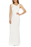 ADRIANNA PAPELL EMBELLISHED CREPE EVENING GOWN,AP1E209034