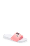 Nike Victori Slide Sandal In White/ Black/ Sunset Pulse