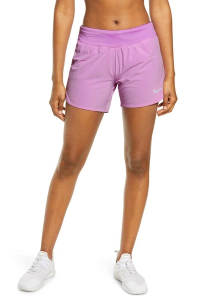 Nike Eclipse Running Shorts In Fuchsia Glow/ Silver