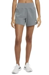 Nike Eclipse Running Shorts In Smoke Grey/ Reflective Silver