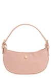 Mali + Lili Mini Nylon Baguette Bag In Blush