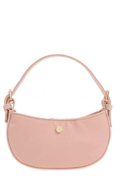 Mali + Lili Mini Nylon Baguette Bag In Blush