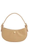 Mali + Lili Mini Nylon Baguette Bag In Tan