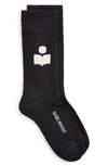 Isabel Marant Siloki Logo Socks In Black