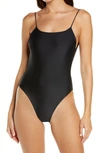 Jade Swim Micro Trophy One Piece Bikini In Black