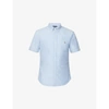 Polo Ralph Lauren Mens Bsr Blue Logo-embroidered Short-sleeved Cotton Shirt M