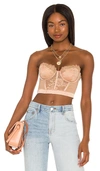 FOR LOVE & LEMONS X REVOLVE LACE BUSTIER TOP,FORL-WS416