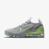 Nike Grey & Green Air Vapormax 2021 Flyknit Sneakers In Grey