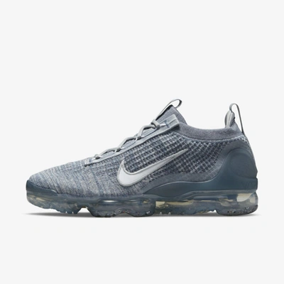Nike Air Vapormax 2021 Fk Men's Shoes In Armory Blue,light Smoke Grey,metallic Silver,white