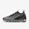 Nike Air Vapormax 2021 Flyknit Sneaker In Black,metallic Silver,white