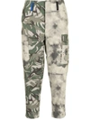PORTS V CAMOUFLAGE TIE-DYE TAPERED TROUSERS