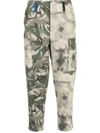 Ports V Camouflage Tie-dye Tapered Trousers In Green