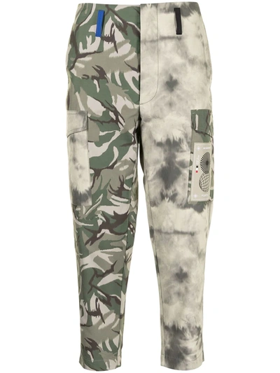 Ports V Camouflage Tie-dye Tapered Trousers In Green