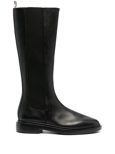 Thom Browne Knee-length Chelsea Boots In Black