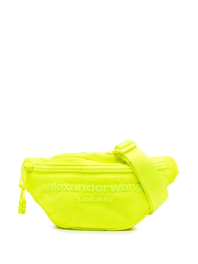 Alexander Wang Primal Logo-embroidered Belt Bag In Yellow