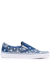 Vans Bandana Skull-print Classic Slip-on Sneakers In Blue