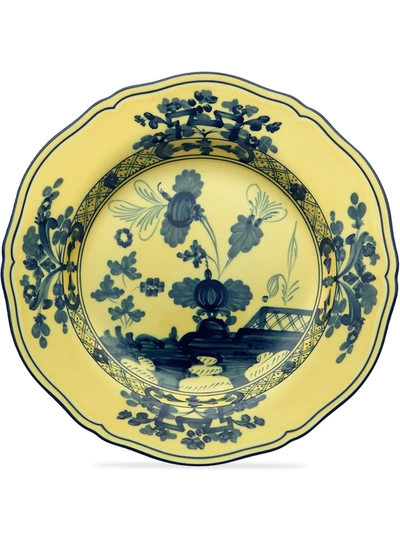 Ginori 1735 Oriente Italiano Porcelain Charger Plate In Yellow