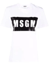 Msgm Logo Print Crewneck T-shirt In White