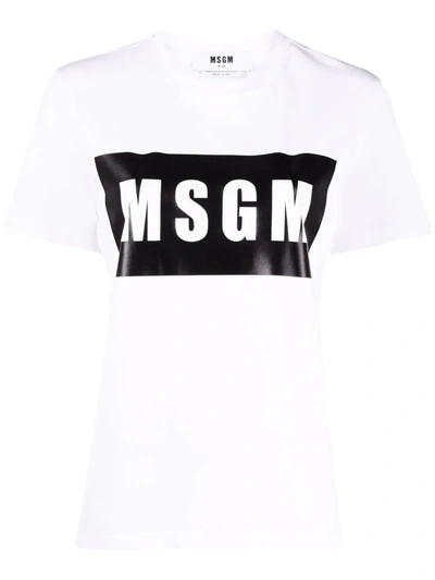 MSGM LOGO-PRINT COTTON T-SHIRT