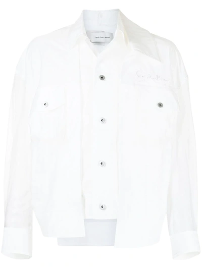 Feng Chen Wang Layered Shirt Jacket In White