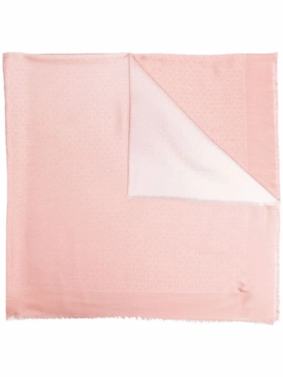 Ferragamo Dégradé Effect Gancini Shawl In Pink
