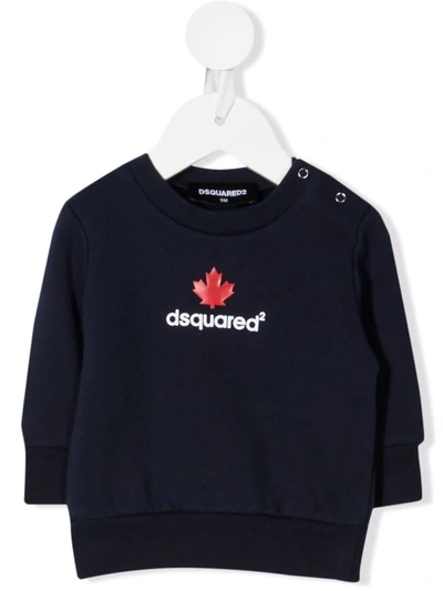 Dsquared2 Babies' Logo Print Jumper In Blue