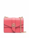 MICHAEL KORS GREENWICH SMALL SAFFIANO LEATHER SHOULDER BAG