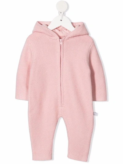 Stella Mccartney Babies' Zip-up Cotton Romper In Pink