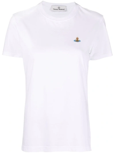 Vivienne Westwood T-shirt With Embroidery In Bianco