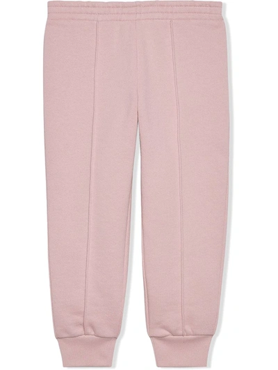 Gucci Kids' Slim-fit Web-trim Trousers In Pink