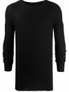 Rick Owens Ls Level Long-sleeved T-shirt In Black